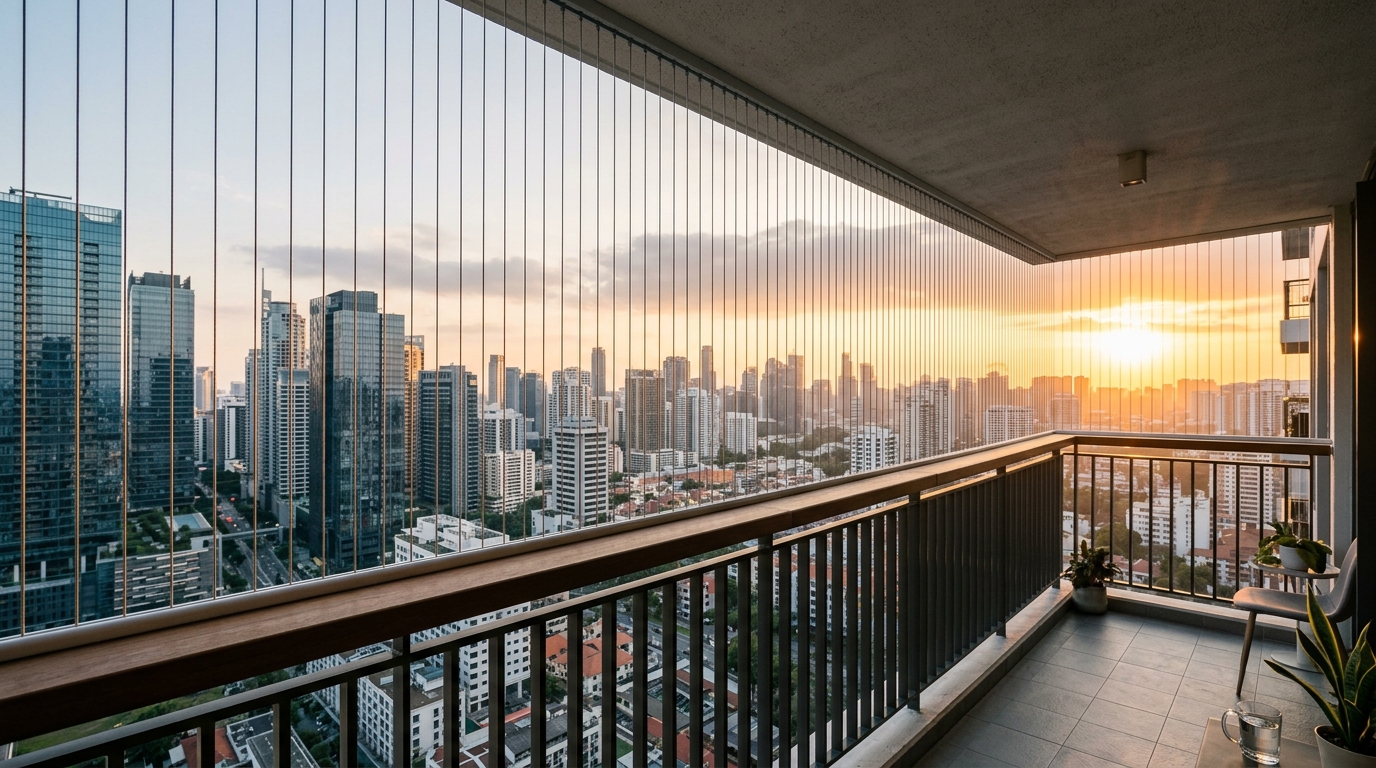 Panoramic View Terrace Invisible Grills